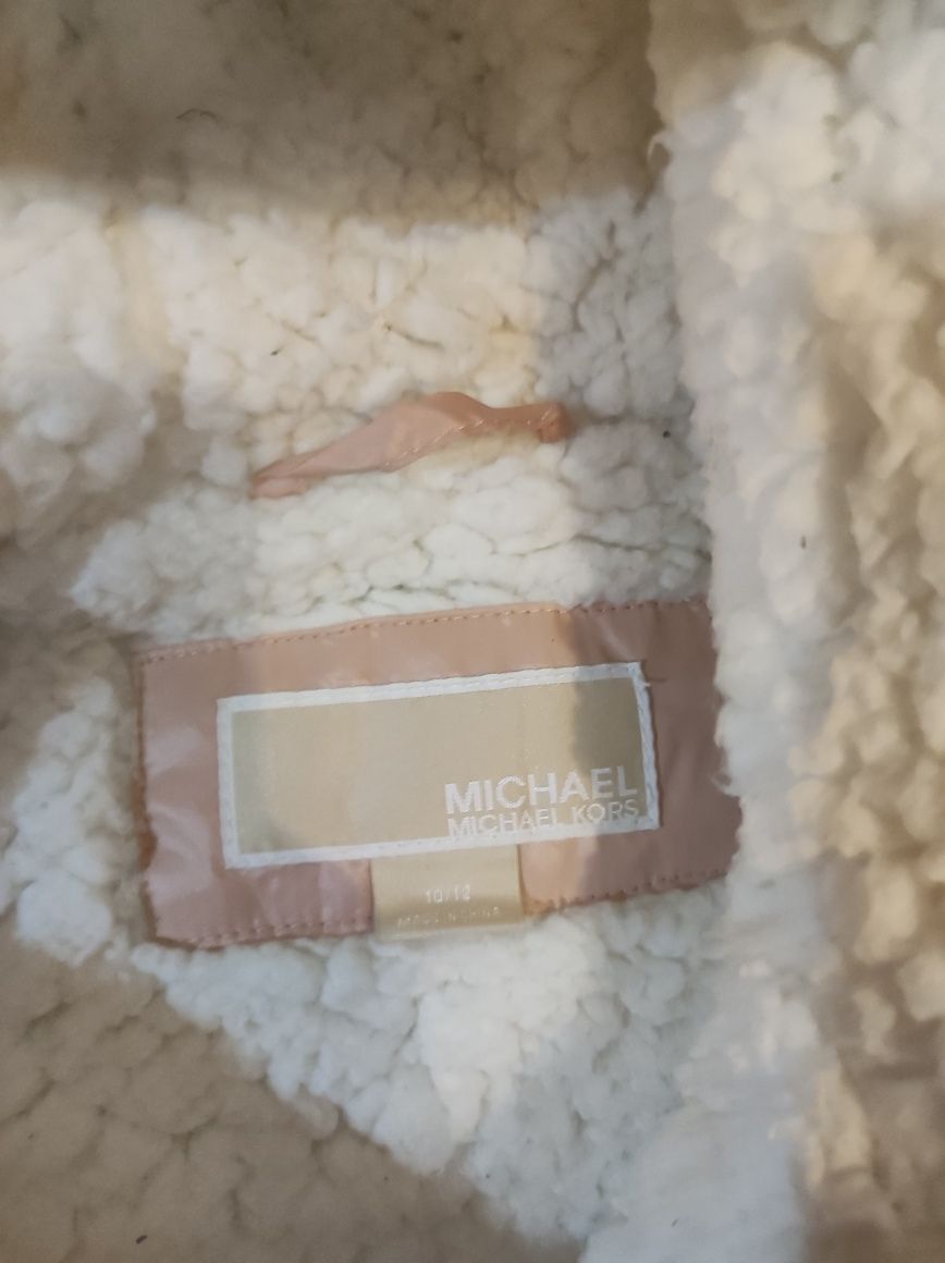 Oryginalna kurtka zimowa Michael Kors 10/12 lat pudrowy róż