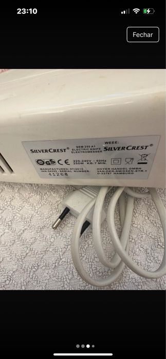 Faca elétrica Silvercrest