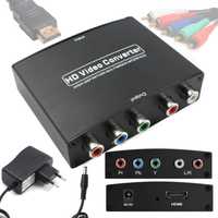 Konwerter z HDMI na COMPONENT YPbPr / LP Audio / 5x chinch