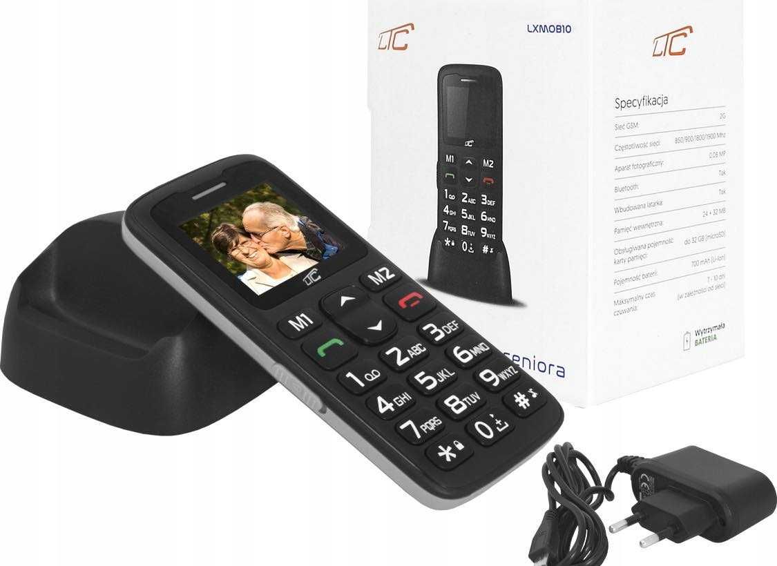 NOWY Telefon dla seniora – prosty, głośny, bezpieczny mocna BATERIA