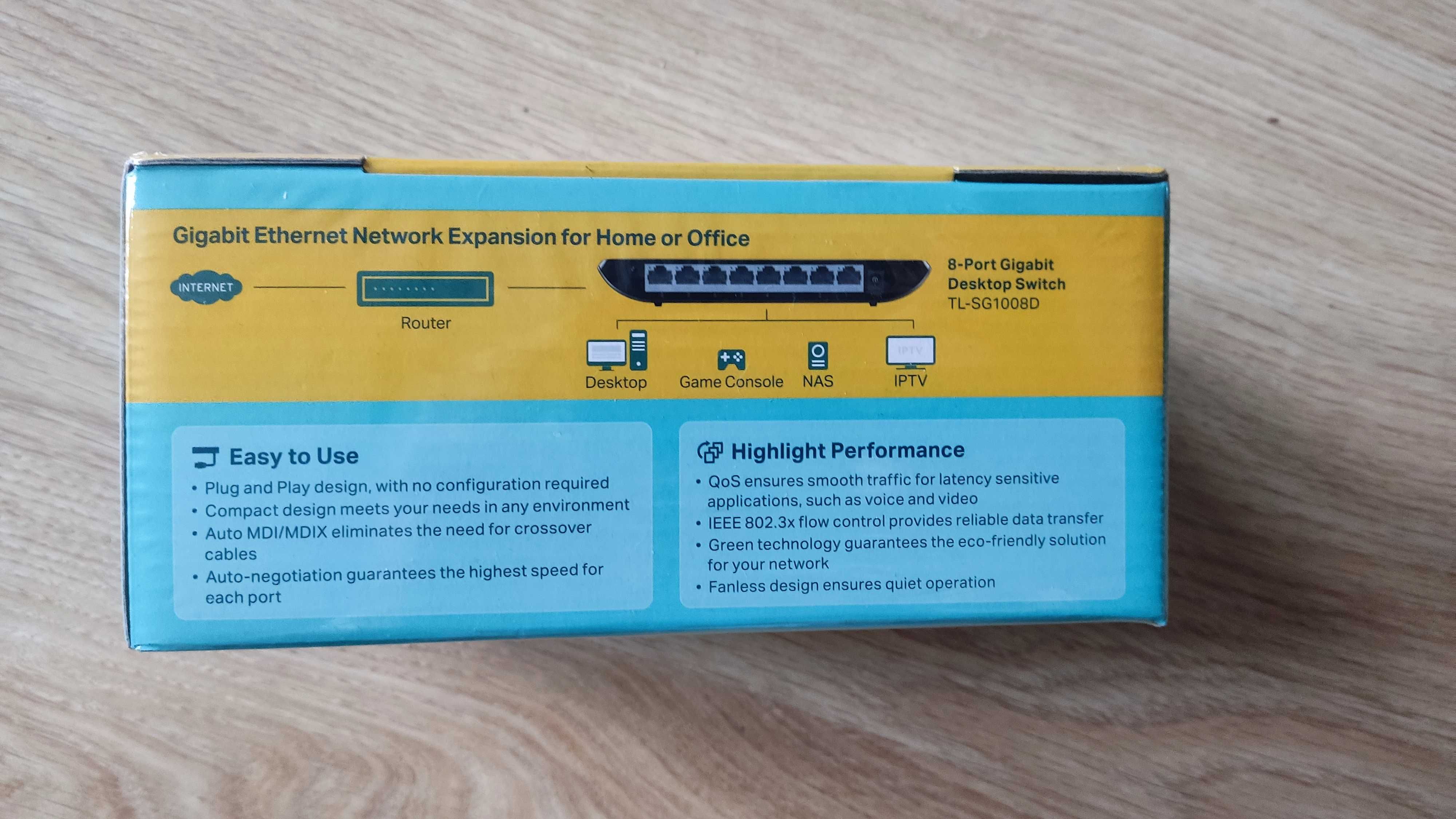 Switch TP-LINK TL-SG1008D - nieużywany