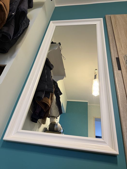 Duże białe lustro ikea hemnes 165 x74