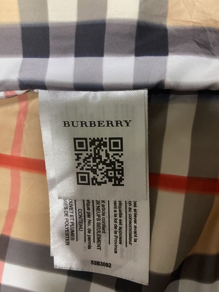 Зимняя удлинённая куртка Burberry оригинал