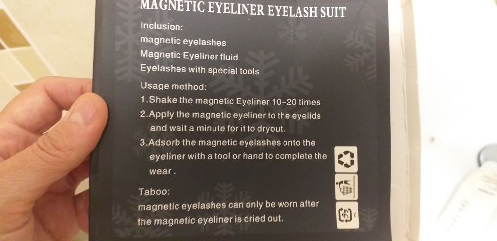 Eyeliner magnético e conjunto 3 pestanas com íman