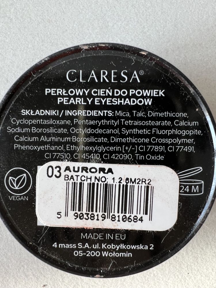 Claresa glow eyeshadow różowy cień do powiek nr 03 Aurora