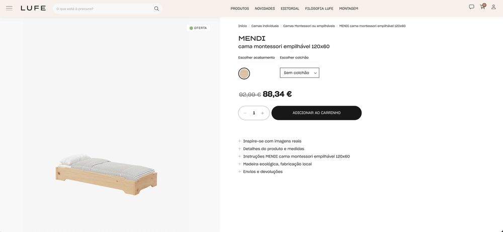 Vendo Cama Montessori