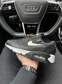 Мужские кроссовки Nike Air Max 90 Surplus Black White 41-45 шкіра