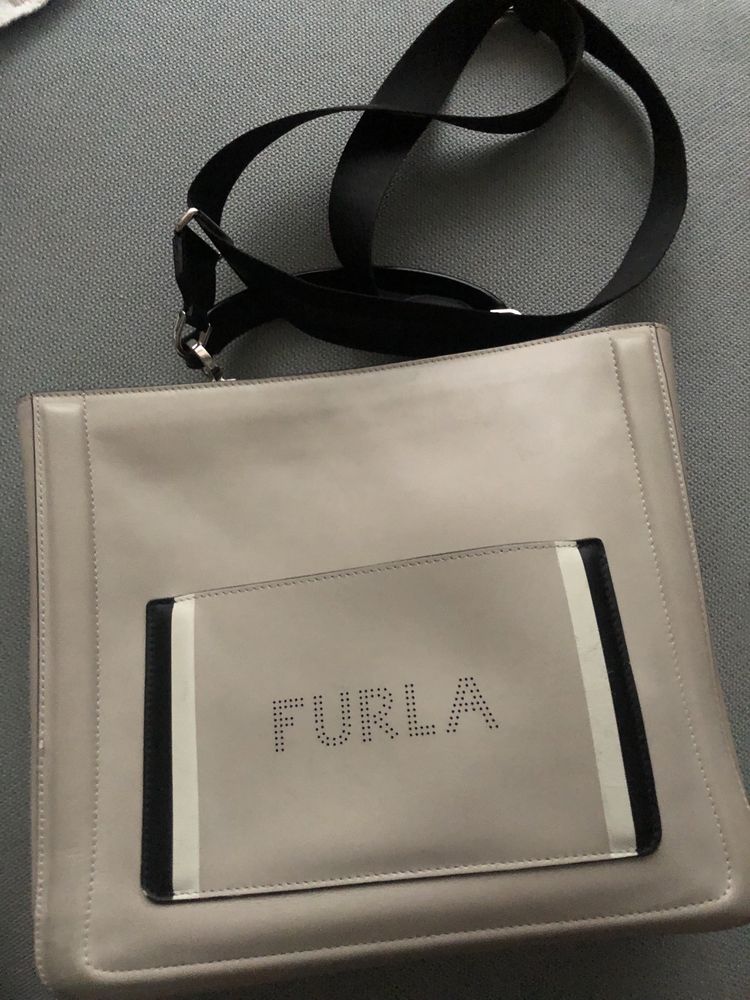 Furla 100% оригінал велика tote bag сумка шкіряна