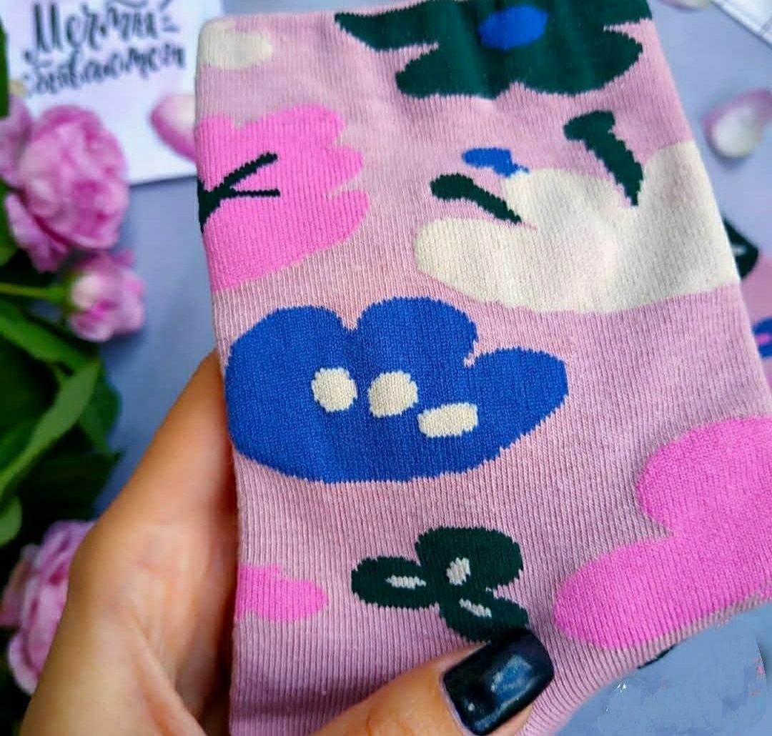 Розовые носки носочки для девочек с цветами Размер 36-40 Новые

Но ски