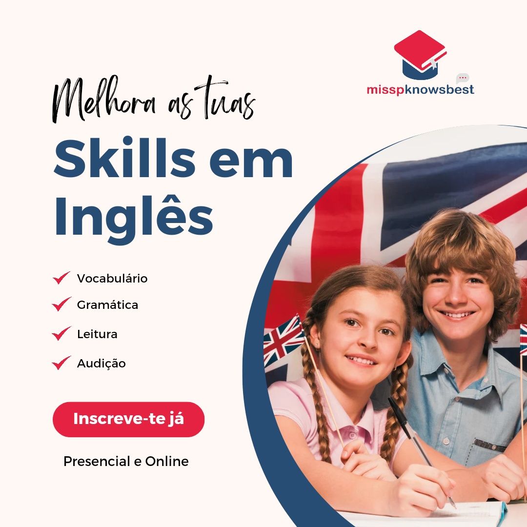 Explicações de Inglês Online/Presenciais - Ensinos Básico e Secundário