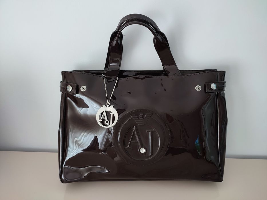 Mala Armani castanho chocolate