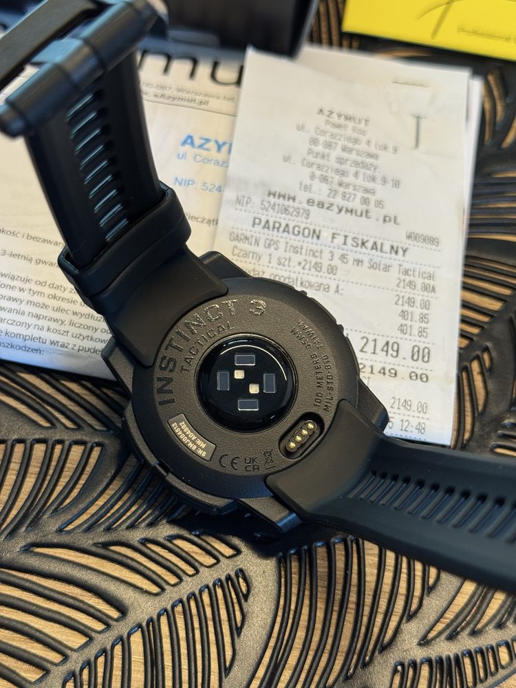 Garmin Instinct 3 Tactical Solar 45 mm MIP Jak NOWY