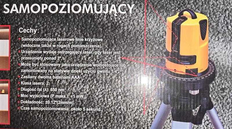 Laser Krzyżowy Samopoziomujący