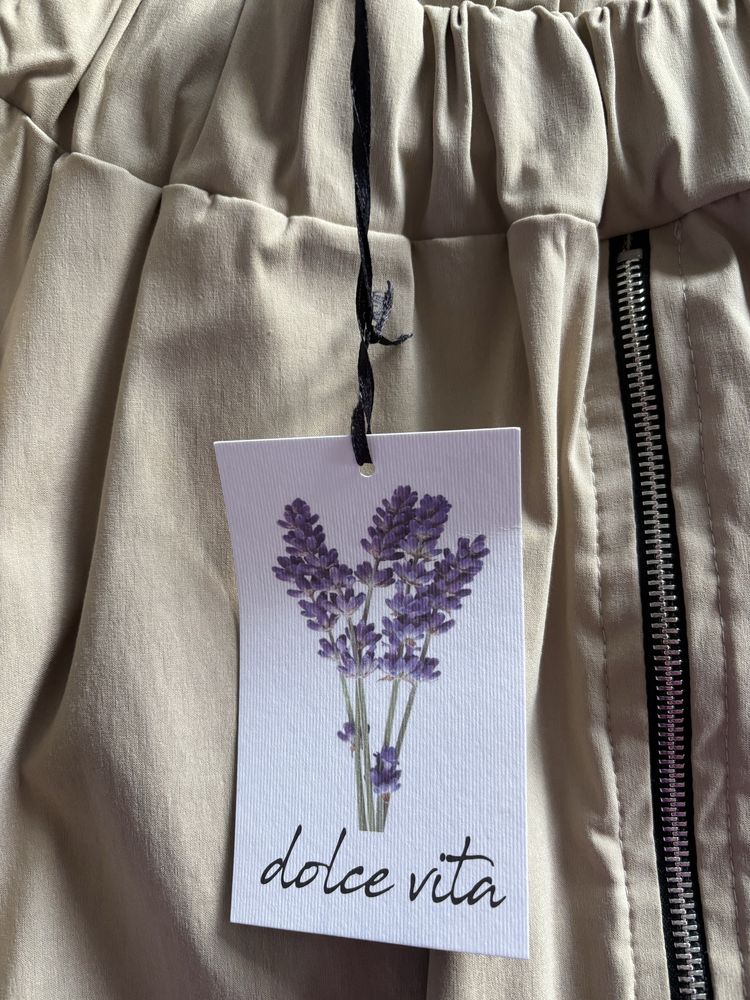 Dolce Vita włoska spódnica midi boyfriend zip one size new