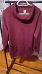 sweter damski bordowy