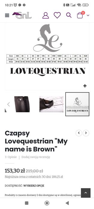 Czapsy lovequstrian SN