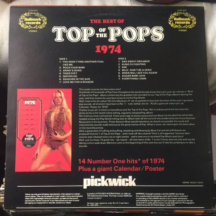 Vinil Top of pops 1974