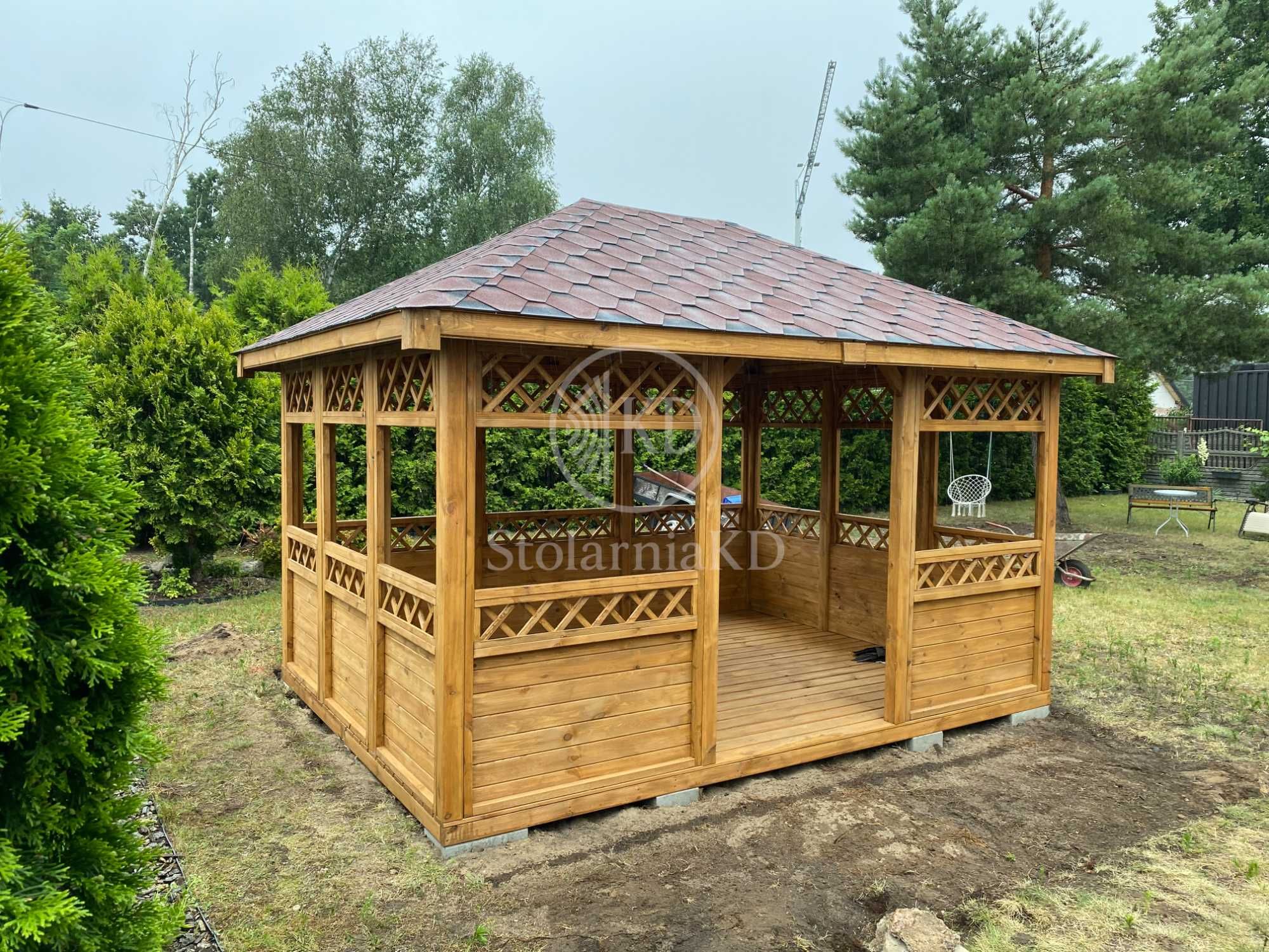 Altana altanka ogrodowa drewniana pergola 3x3 3x4