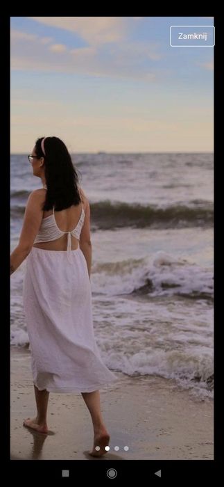 Sukienka biala boho reserved 40 wesele cywilny