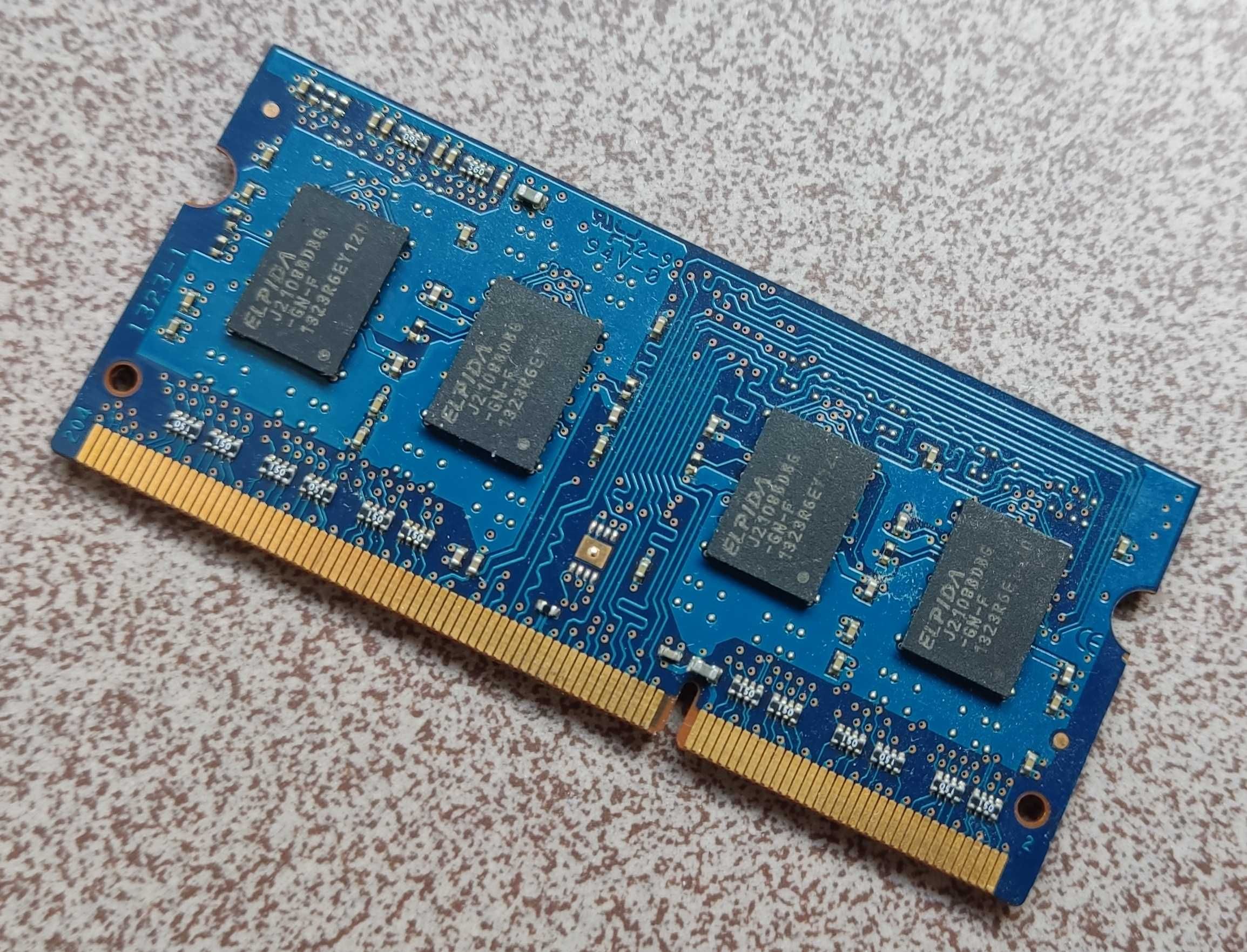 PAMIĘĆ RAM do laptopa DDR3 2GB ELPIDA PC3-12800S 1600MHz 1,5v