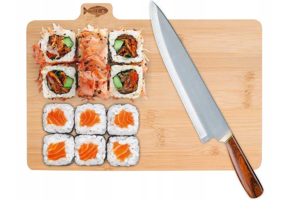 BAMBUSOWA DESKA DOKROJENIA zestaw 4sztuk drewniane deski kuchenne 28cm