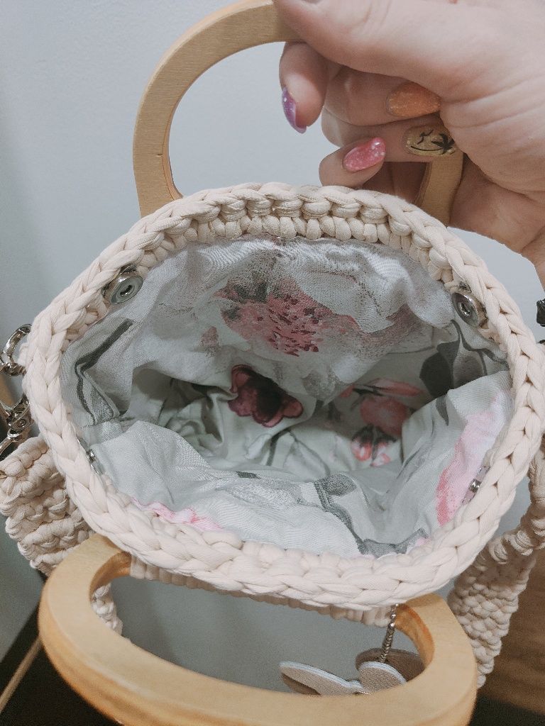 Torebka beżowa handmade