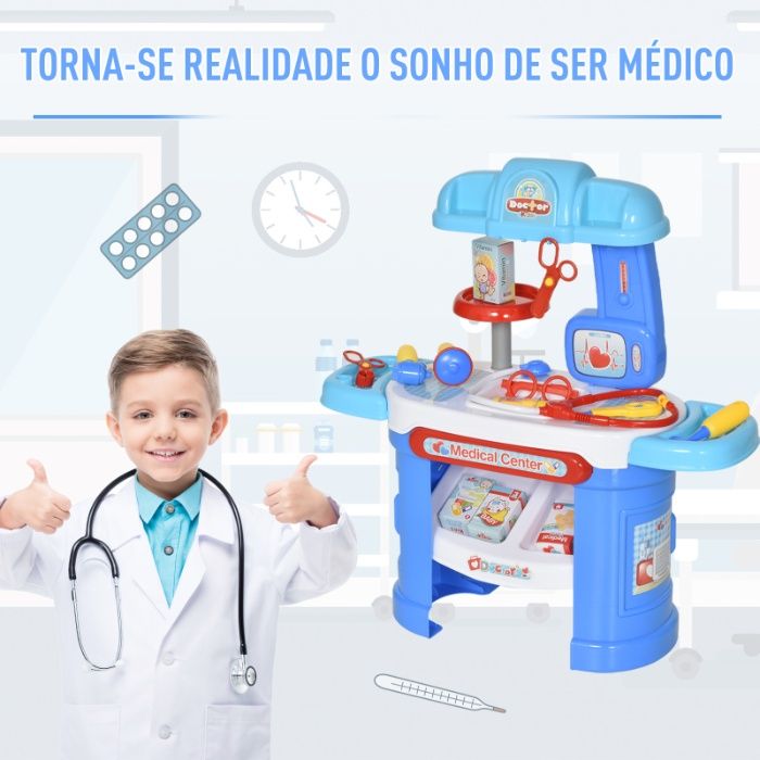 Conjunto médico infantil para crianças acima de 3 anos