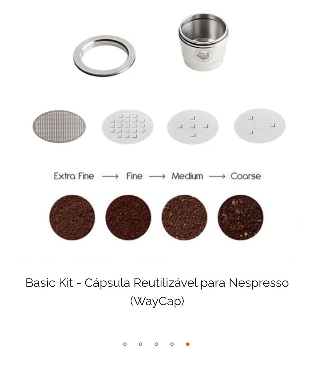 Cápsulas reutilizáveis café Nespresso