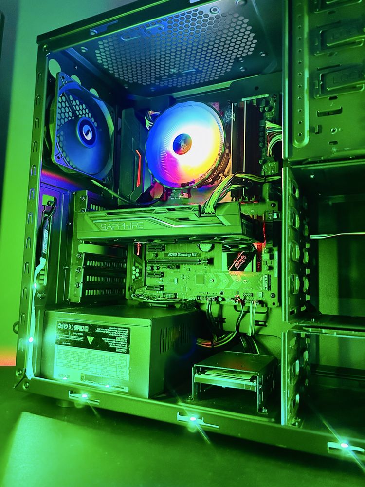 Komputer Do Gier Gamingowy RGB Intel I5 3,6Ghz , RX570 8GB , 8GB DDR4