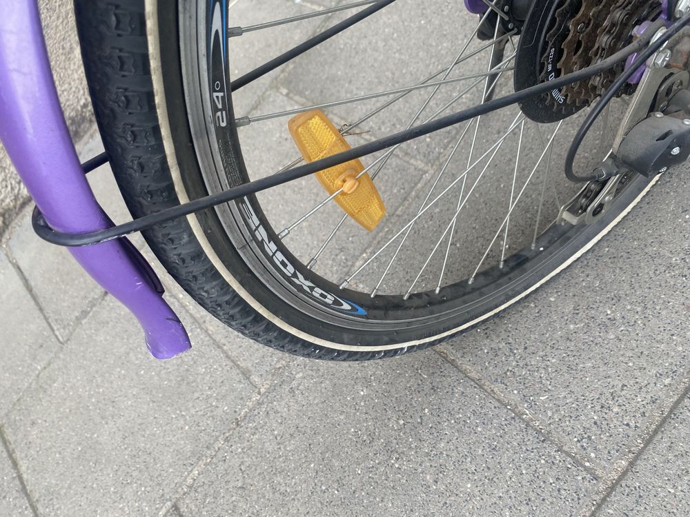 Rower dziewczęcy damka regulowane siodełko -24”