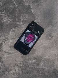 Силиконовый черный чехол Давид (Микеланджело) графити айфон iPhone 11