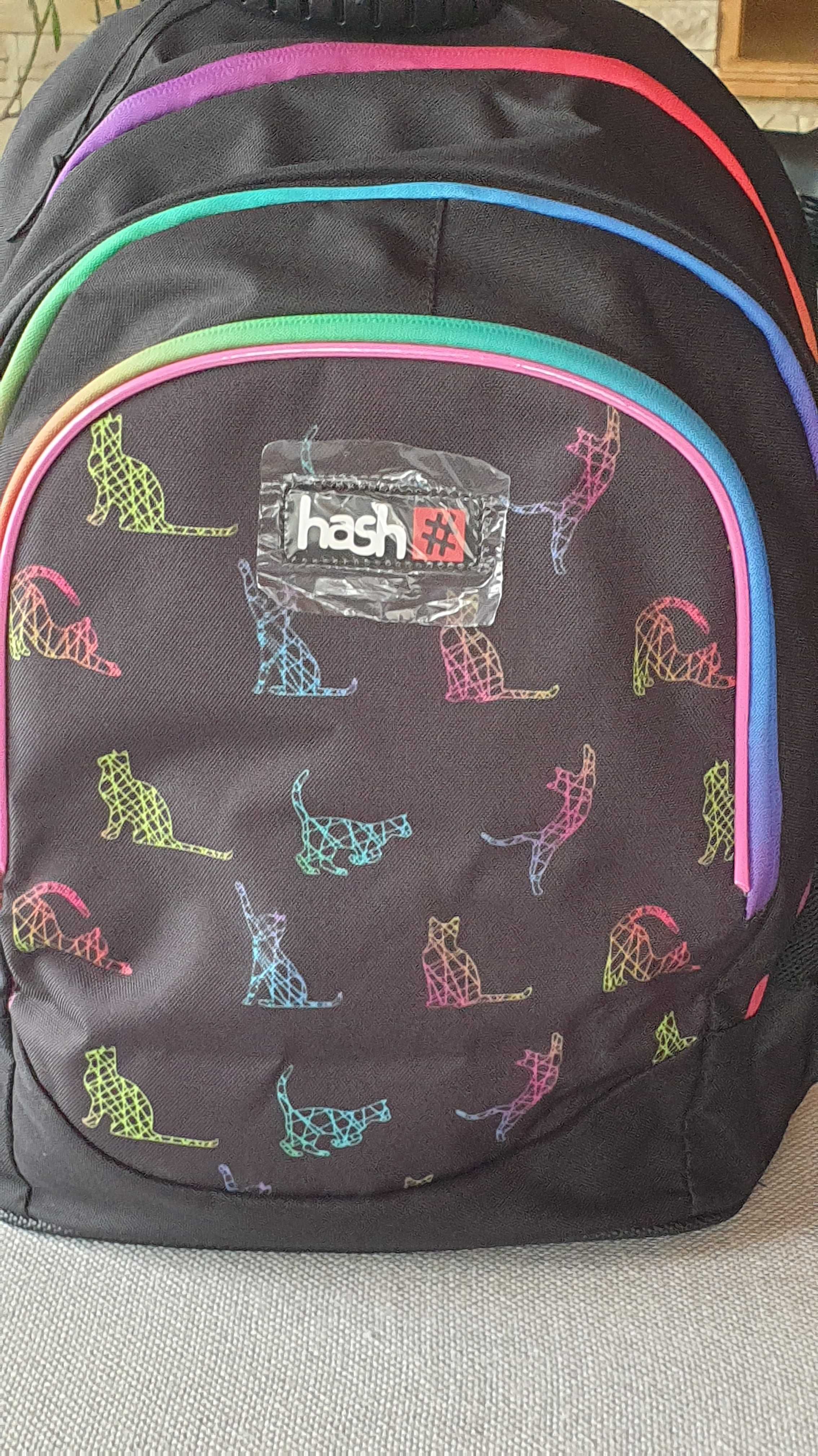 Plecak szkolny wielokomorowy Hash AB350 Kitty Smile 20 l