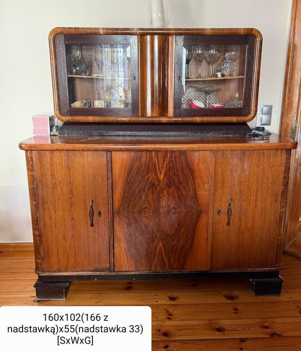 Dwie komody drewniane art deco