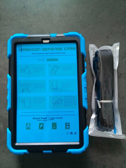 Etui do tabletu Samsung A 8,4 T307 Pancerne Jasno Niebieskie z Czarnym