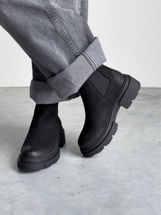 ХИТ ПРОДАЖ‼️Ботинки Челси женские Демисезон Зима // Кожа с напылением