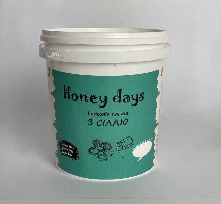 Арахісова паста Honey Days з сіллю 1 кг Акція - 10% БЕЗ ЦУКРУ, ОЛІЇ