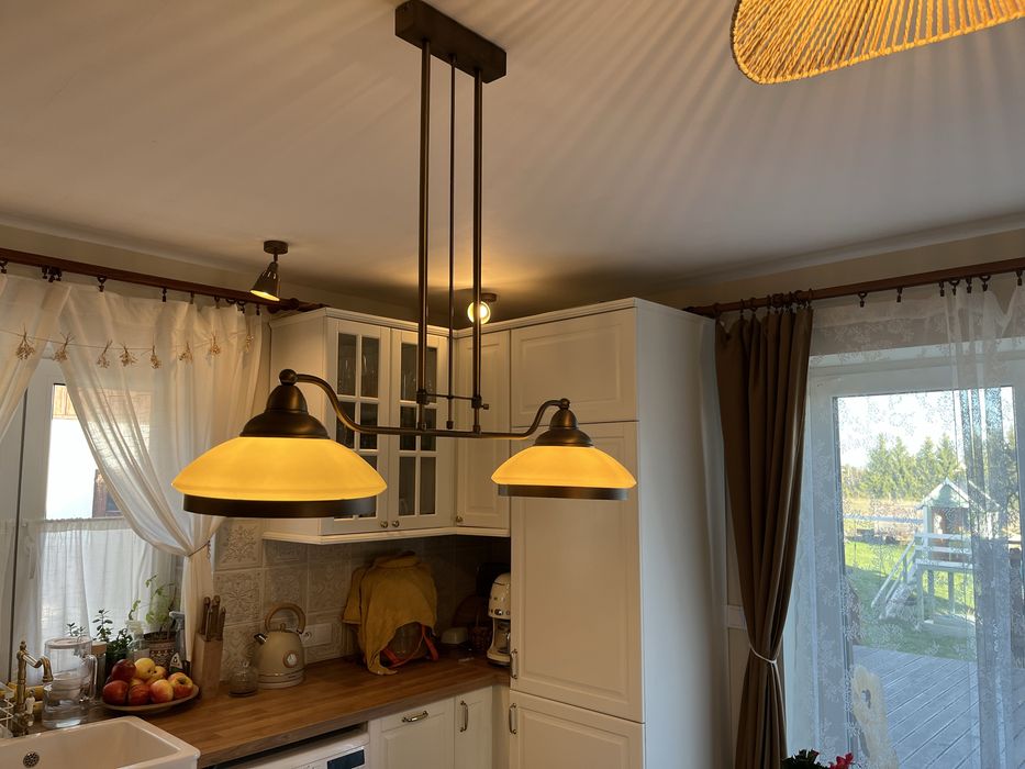 Podwójna lampa wisząca ze ściemniaczem vintage