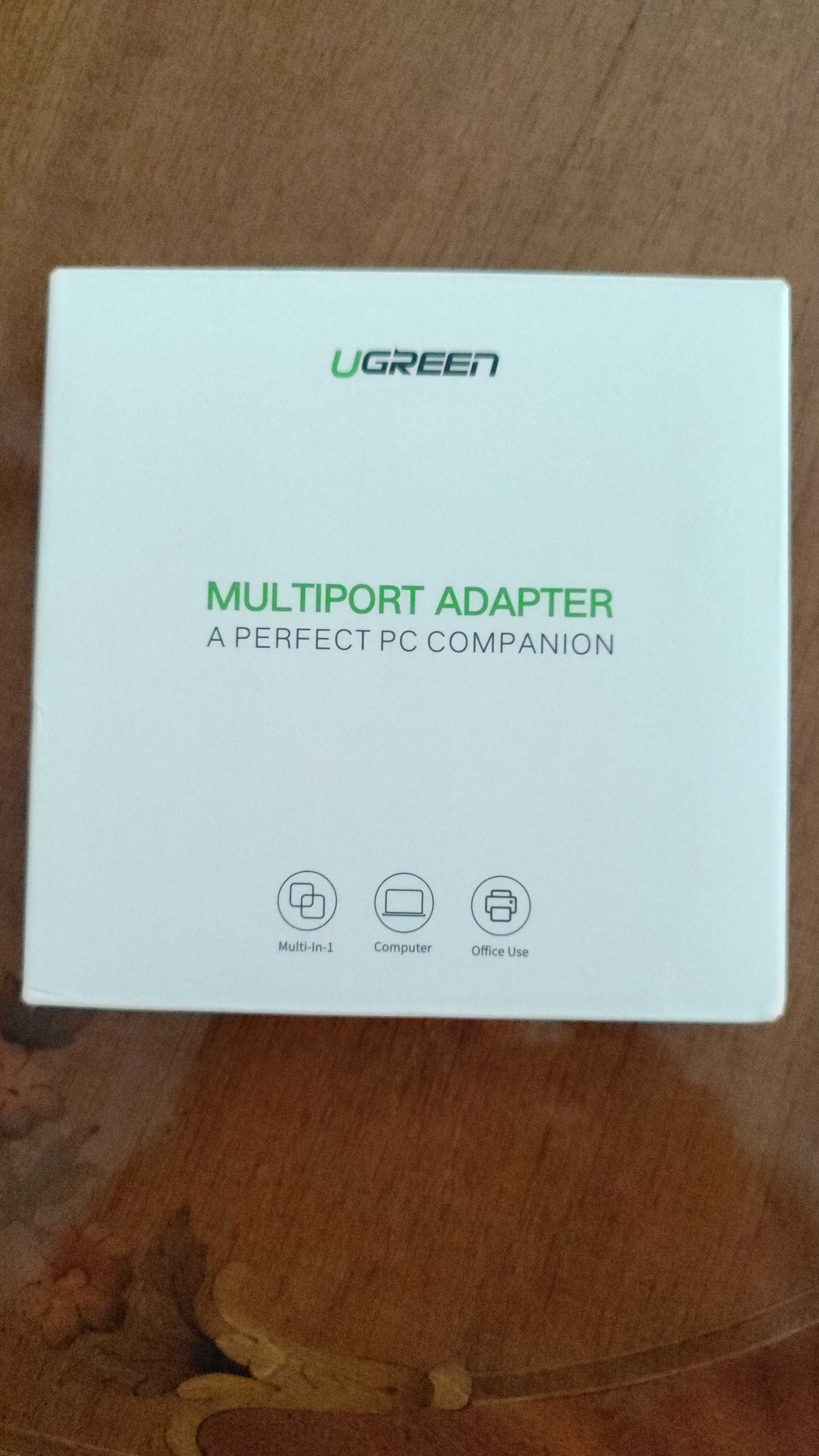 Adaptador Ugreen 3 portas usb e 1 rj45 Gbit