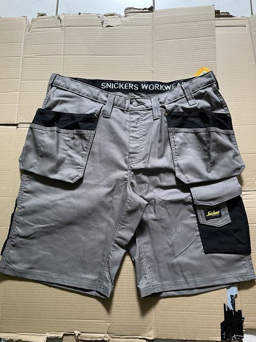 Spodenki snickers szare 3014 z workami kieszeniami