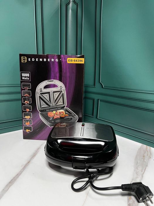 Бутербродниця 7В1 Edenberg EB-64396 тостер вафельниця гриль 1000 Вт