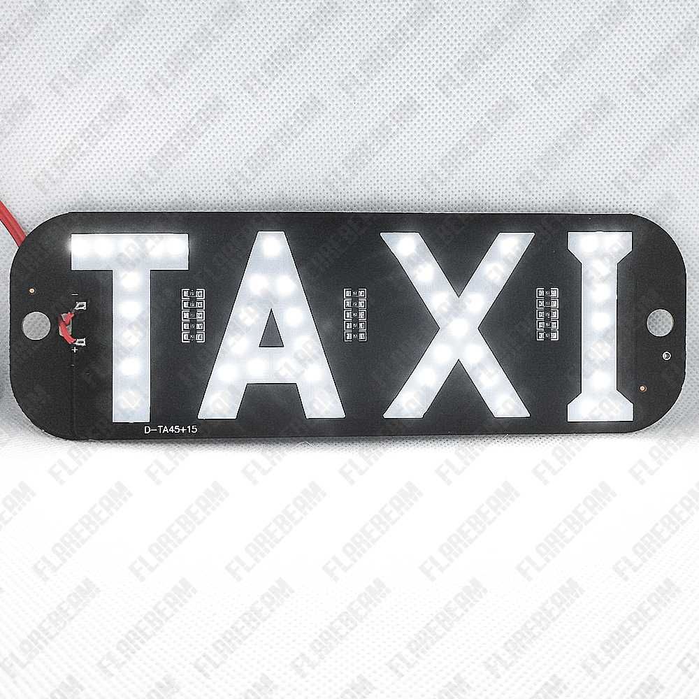 Табличка TAXI такси на стекло светодиодная диодная LED плафон шашка