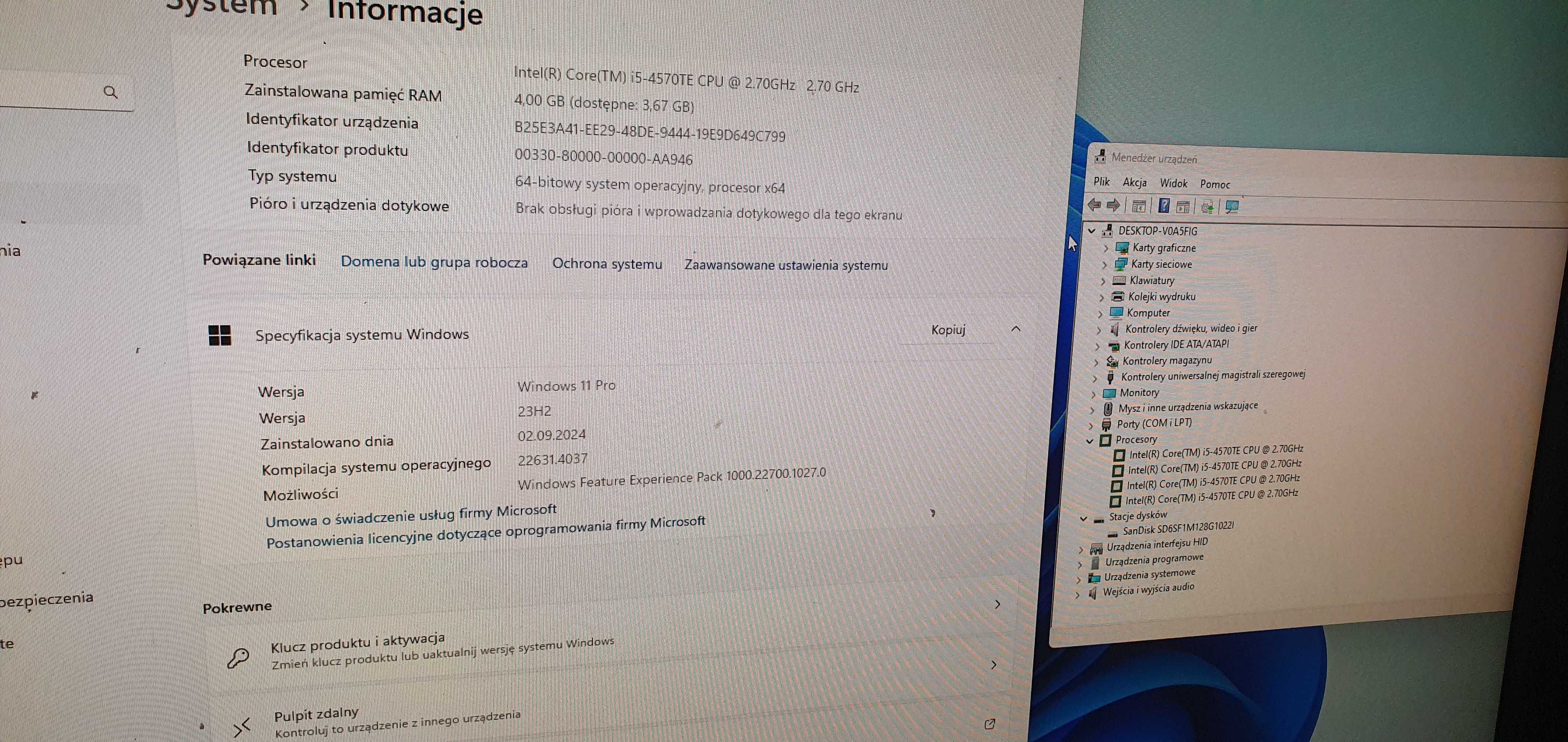 Wydajna płyta mini zestaw ITX i5 4570TE! 120SSD 4GB Ram Proxmox