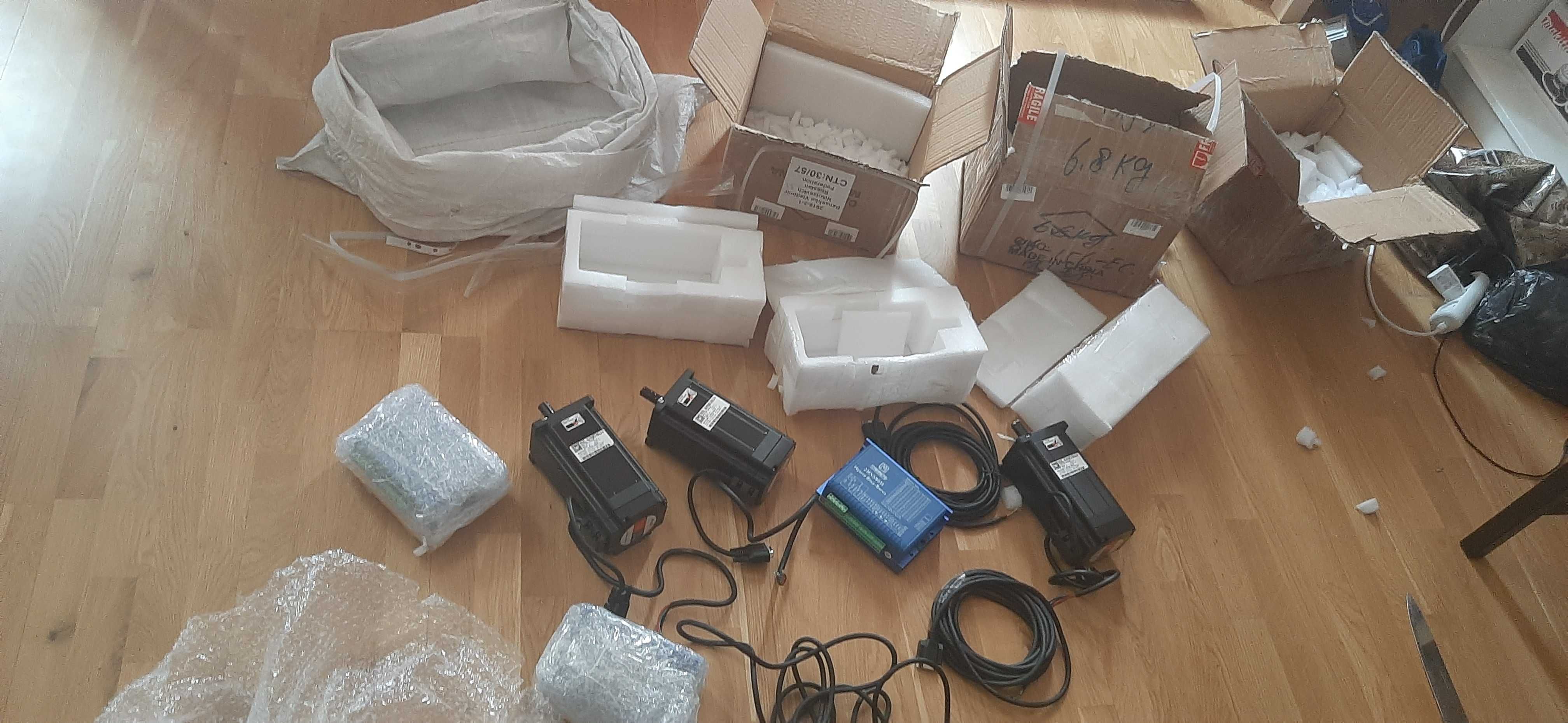 Гибридный шаговый двигатель NEMA 34 12Nm JMS + блок питание + провода