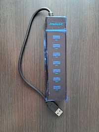 7 portów koncentrator USB 3.0 HUB przenośny 30 cm JimdonHC