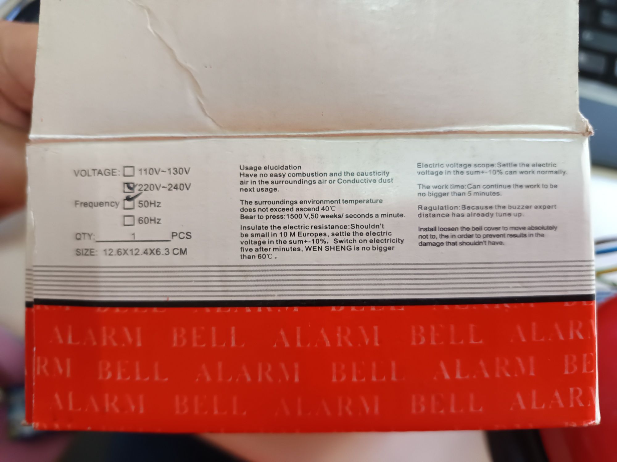 Alarme bell 230V