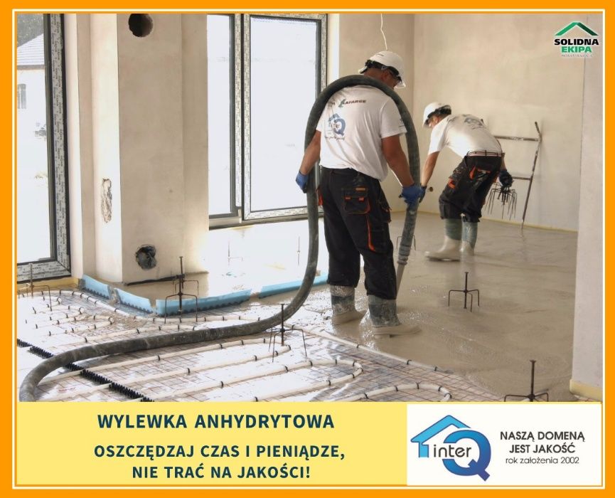 WYLEWKA/ WYLEWKI Anhydrytowe i cementowe na ogrzewanie podłogowe