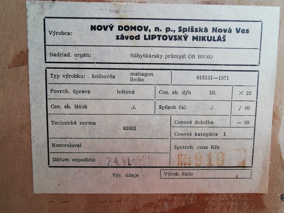 Biblioteczka NOVY Domov, Czechosłowacja '60 proj. F. Jirák, PRL