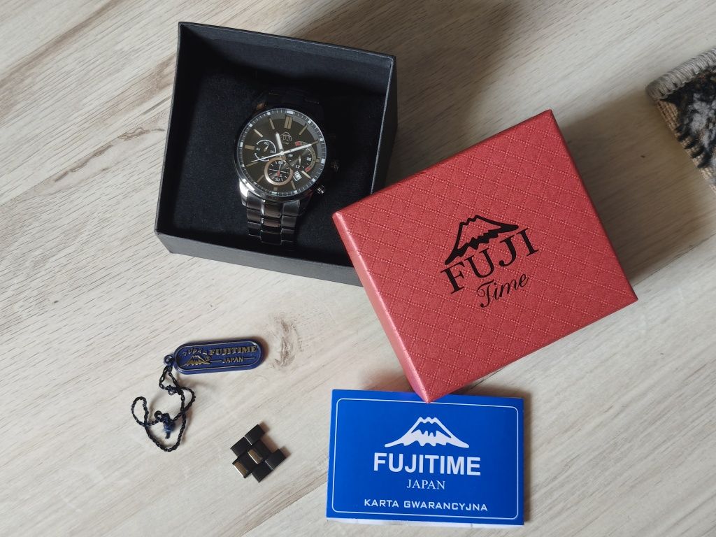 Zegarek FujiTime M7104Q Black - Chronograf, 10atm, sapphire.