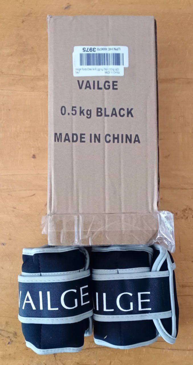 Утяжелители-манжеты для рук и ног Vailge 1.0 kg (пара). black
