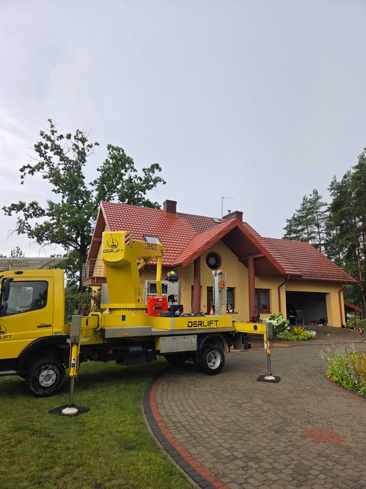 Usługi podnośnikiem koszowym 27m/ mycie dachów (zwyżka)